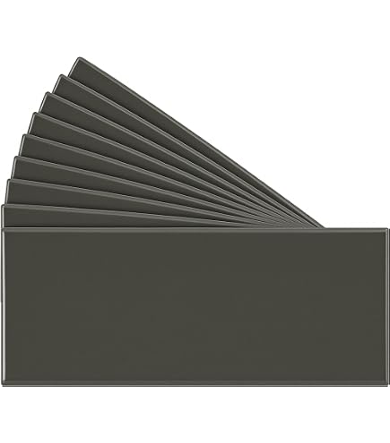 3x6 Graphite Dark Gray Matte Glazed Subway Ceramic Tile